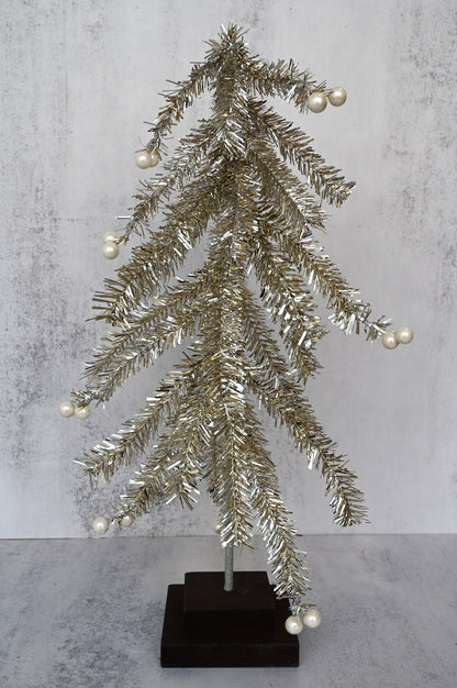 Tinsel Fir Tree Decoration