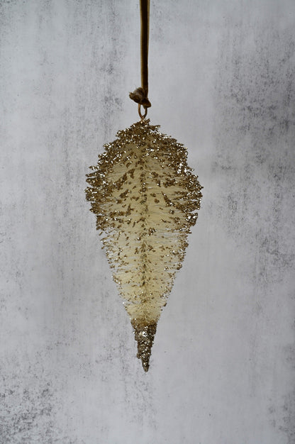 Sisal-Glitzerdekorationen 