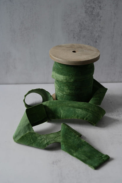 Forest Green Velvet Ribbon - by the metre