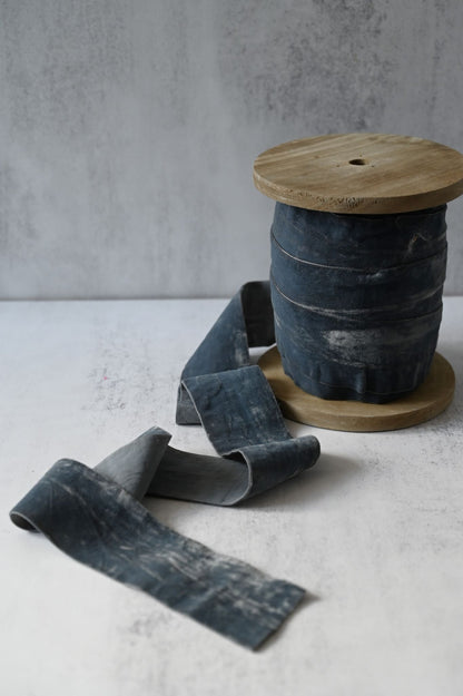 Light Grey Velvet Ribbon - by the metre