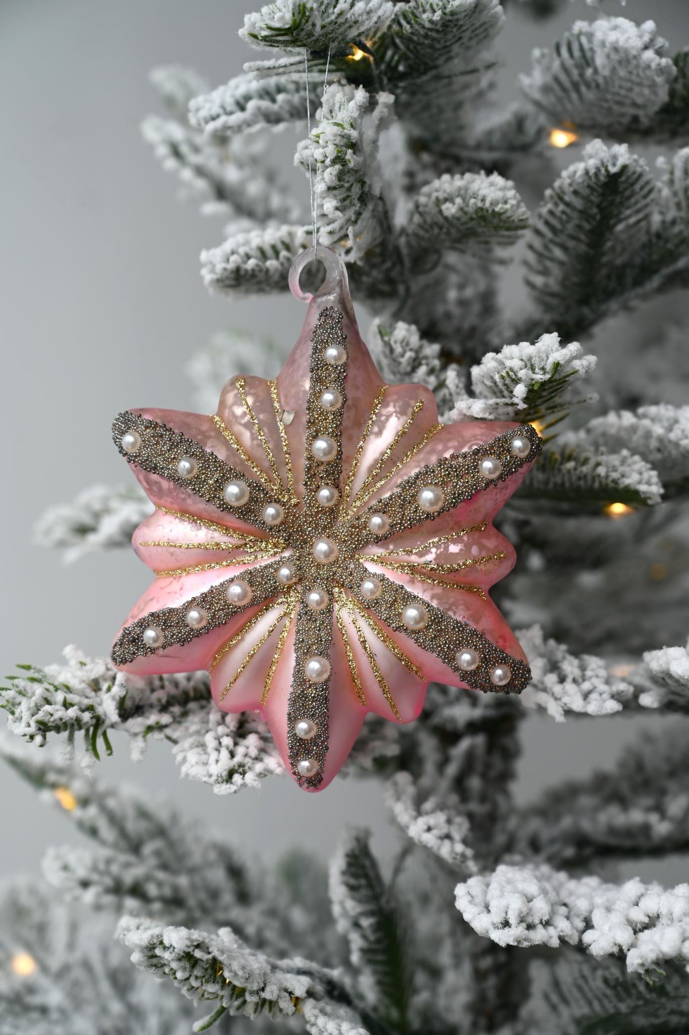 Boule de fleurs en perles roses