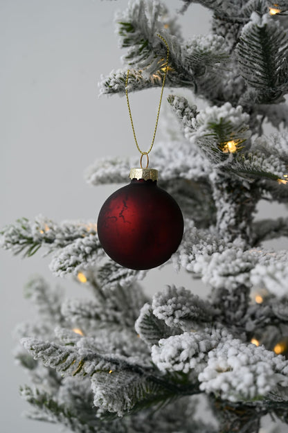 Boules de Noël rondes et lisses en verre coloré