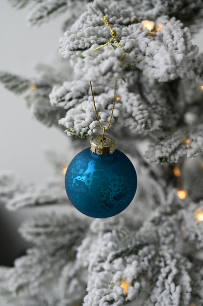 Boules de Noël rondes et lisses en verre coloré
