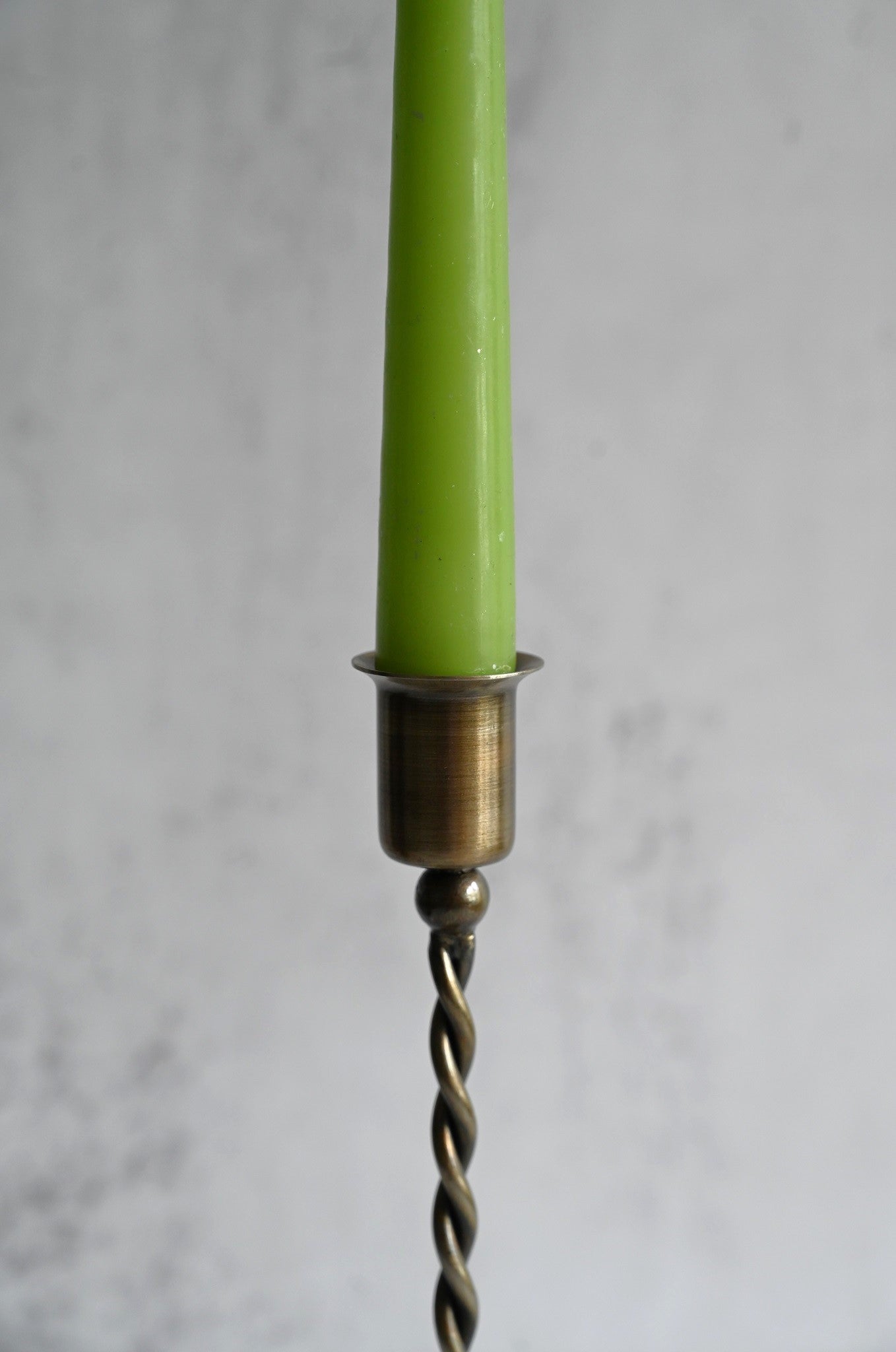 Antique Brass Twisted Candle Holders