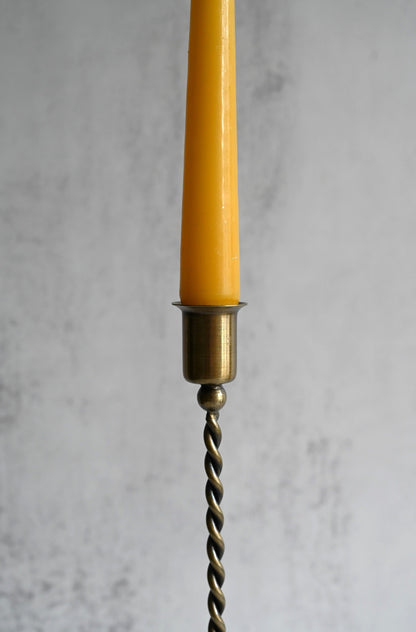 Antique Brass Twisted Candle Holders