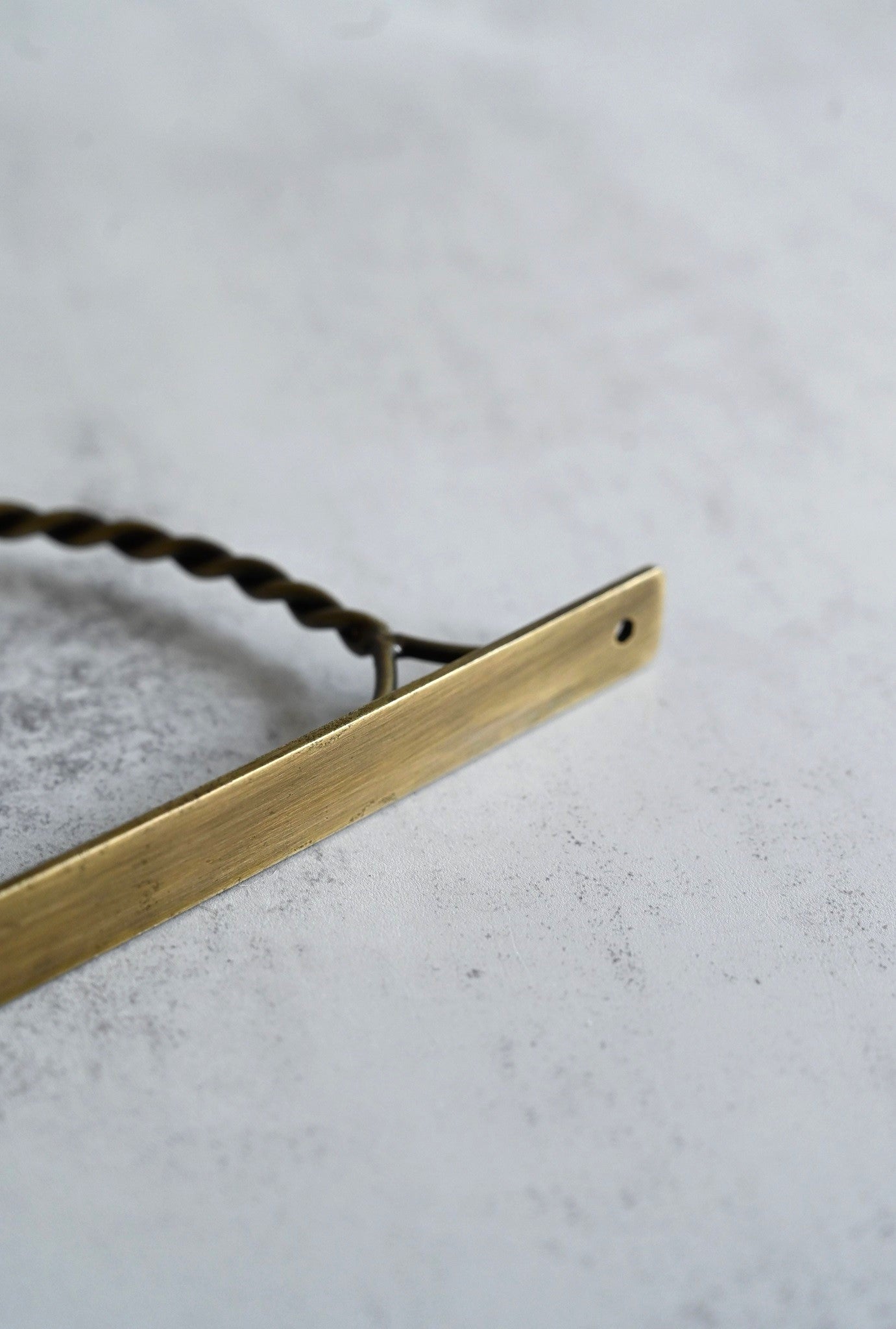 Twisted Antique Brass Shelf Brackets