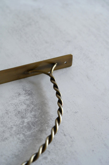 Twisted Antique Brass Shelf Brackets