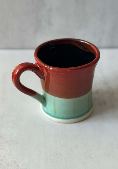 Red and Mint Stephen Bishop Hourglass Chunky Mug