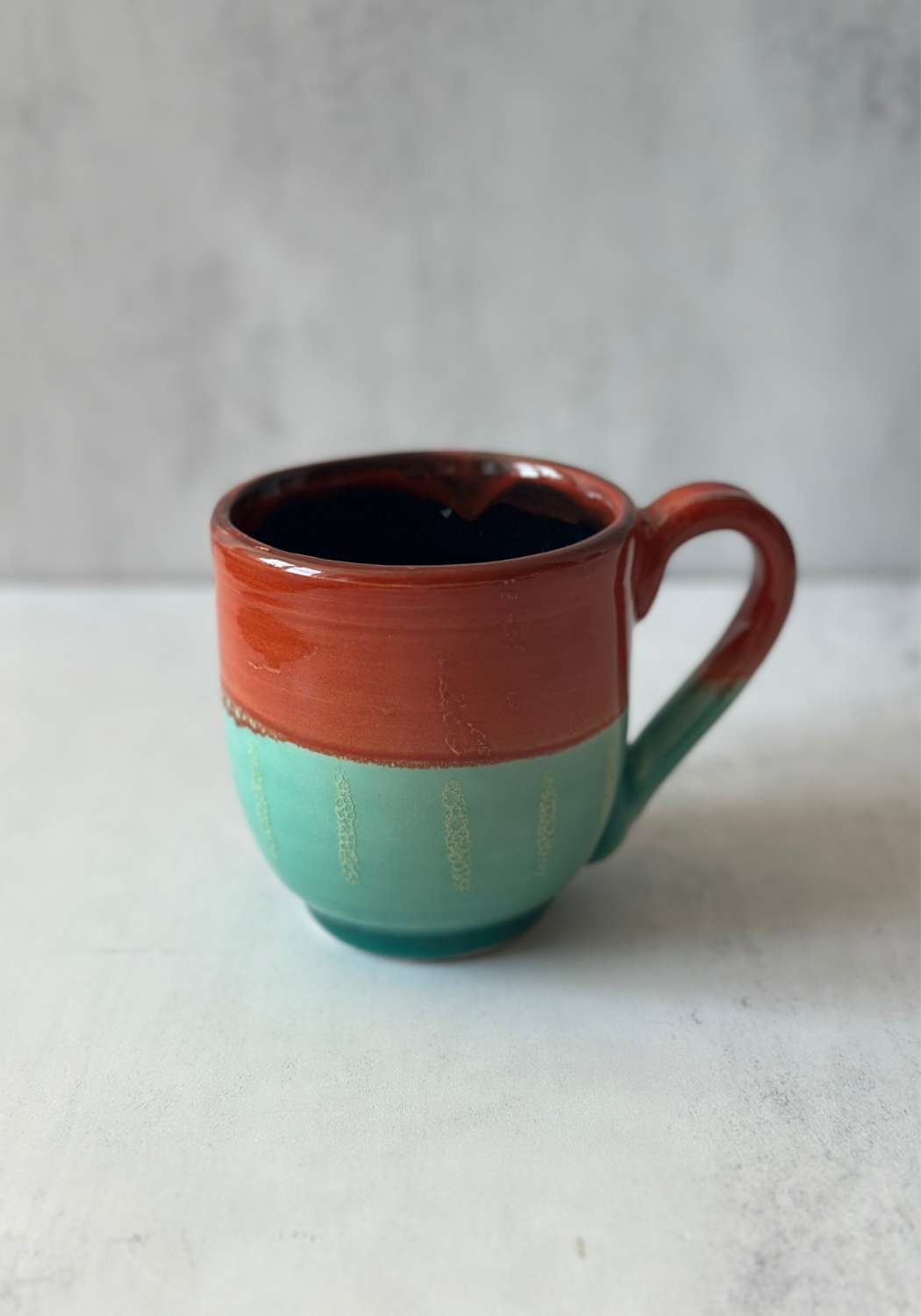 Red and Mint Stephen Bishop Rounded Chunky Mug