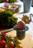 Blue Frilly Egg Cup