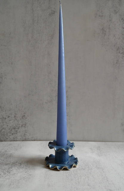 Bougeoirs en céramique à froufrous 
