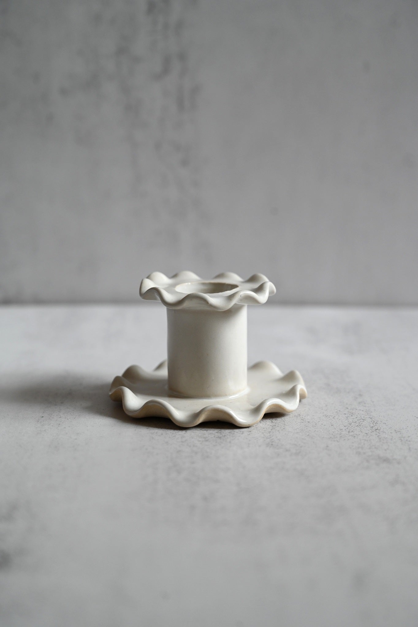 White Candle Holder