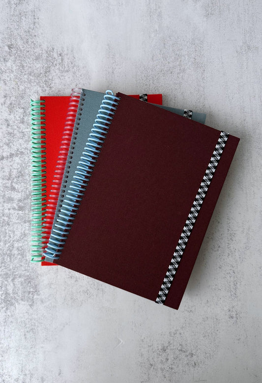 Classic A5 Spiral Bound Canvas Notebooks