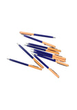 Cobalt and Orange Block Colour Ballpoint Pen