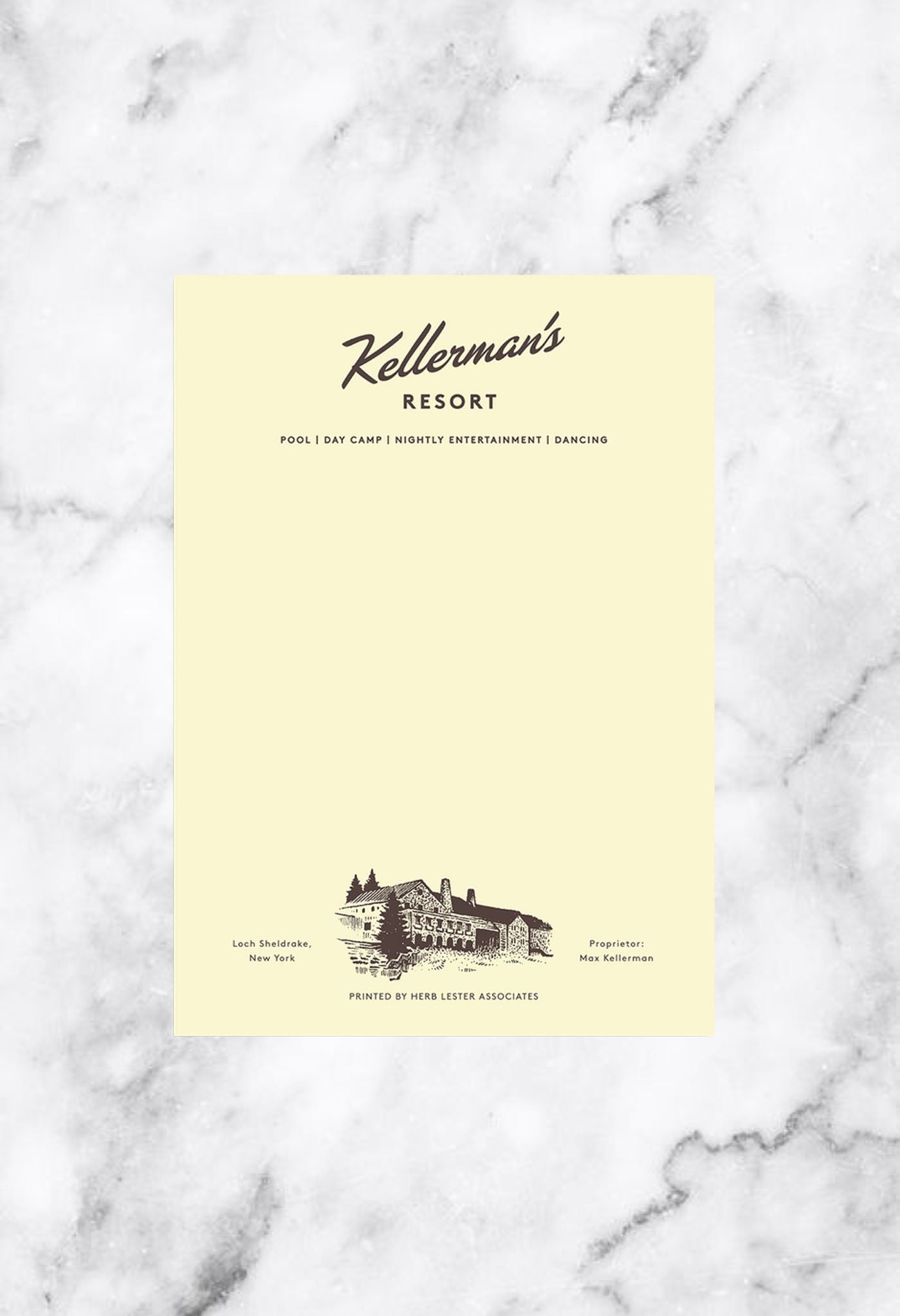 Bloc-notes de l'hôtel Kellermans 