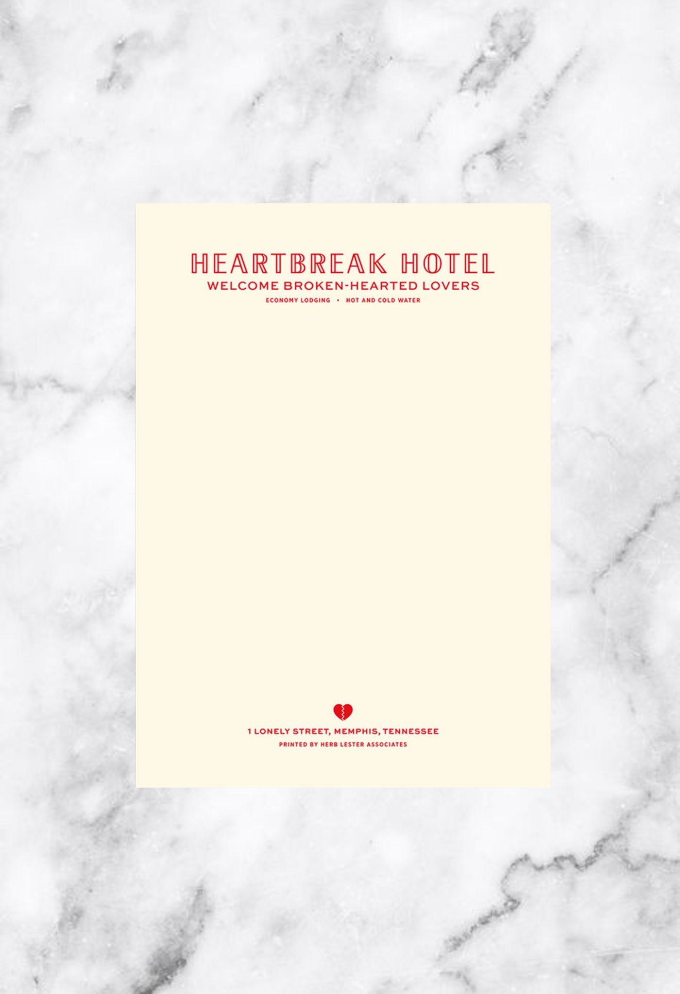 Heartbreak Hotel-Notizblock 
