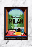 Reiseführer „Treffen Sie mich in Mailand“. 