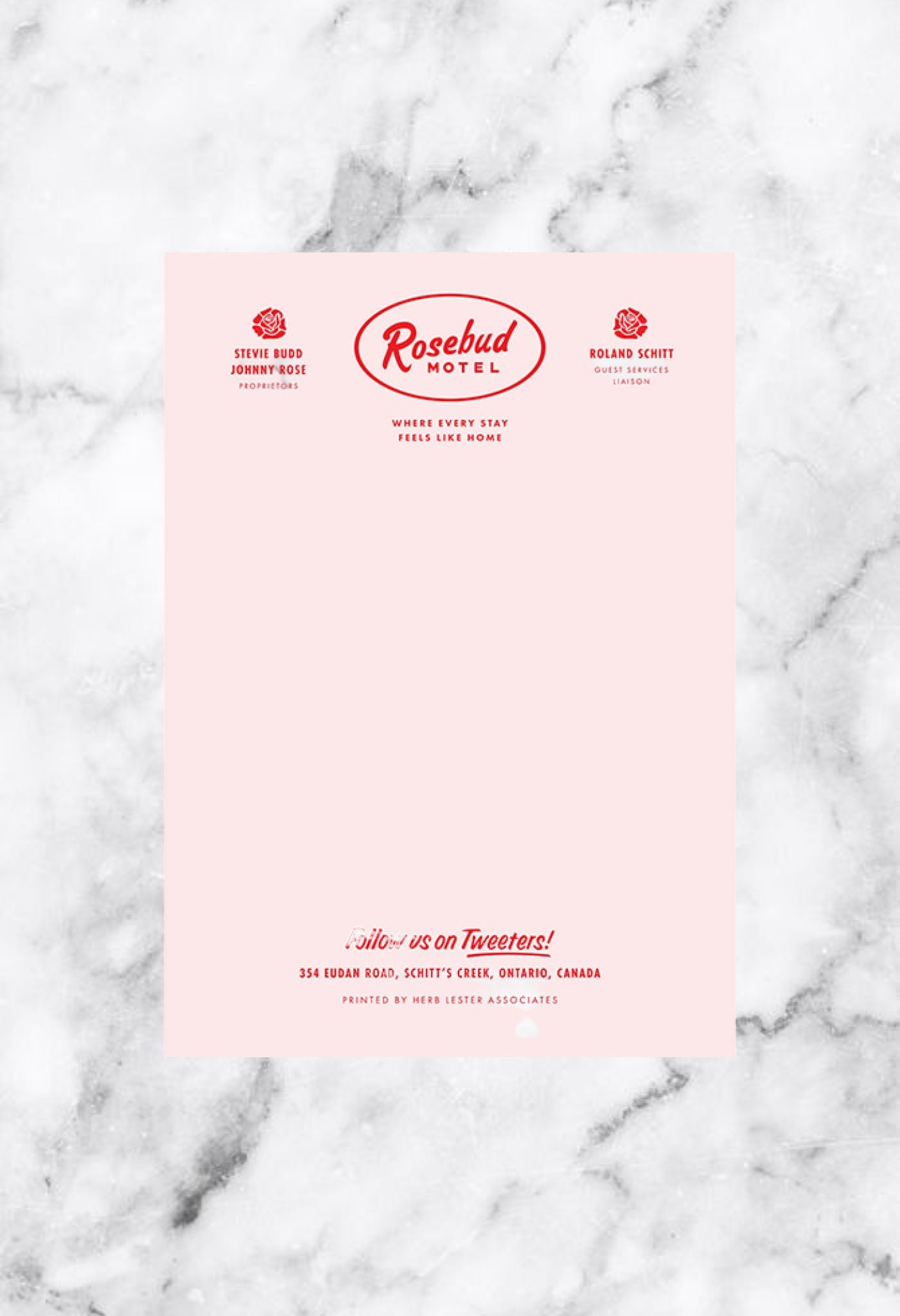 Rosebud Motel Notepad