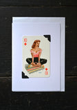 Yoga Minx Greetings Card