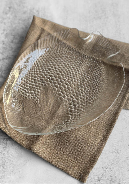 Clear Glass Arcorac Fish Plate