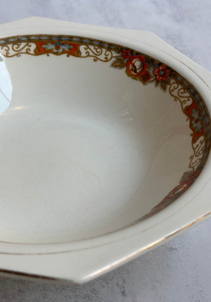 Orange Poppy Floral Serving Dish