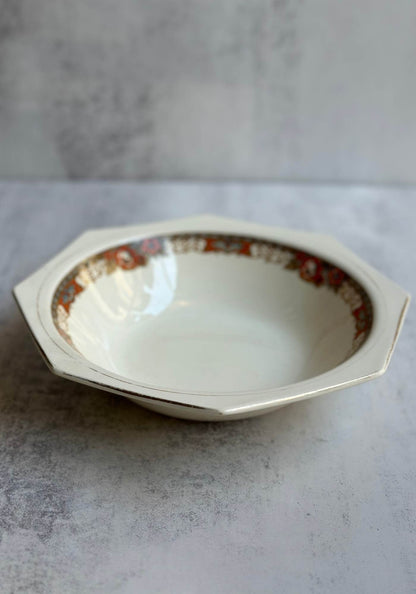 Orange Poppy Floral Serving Dish