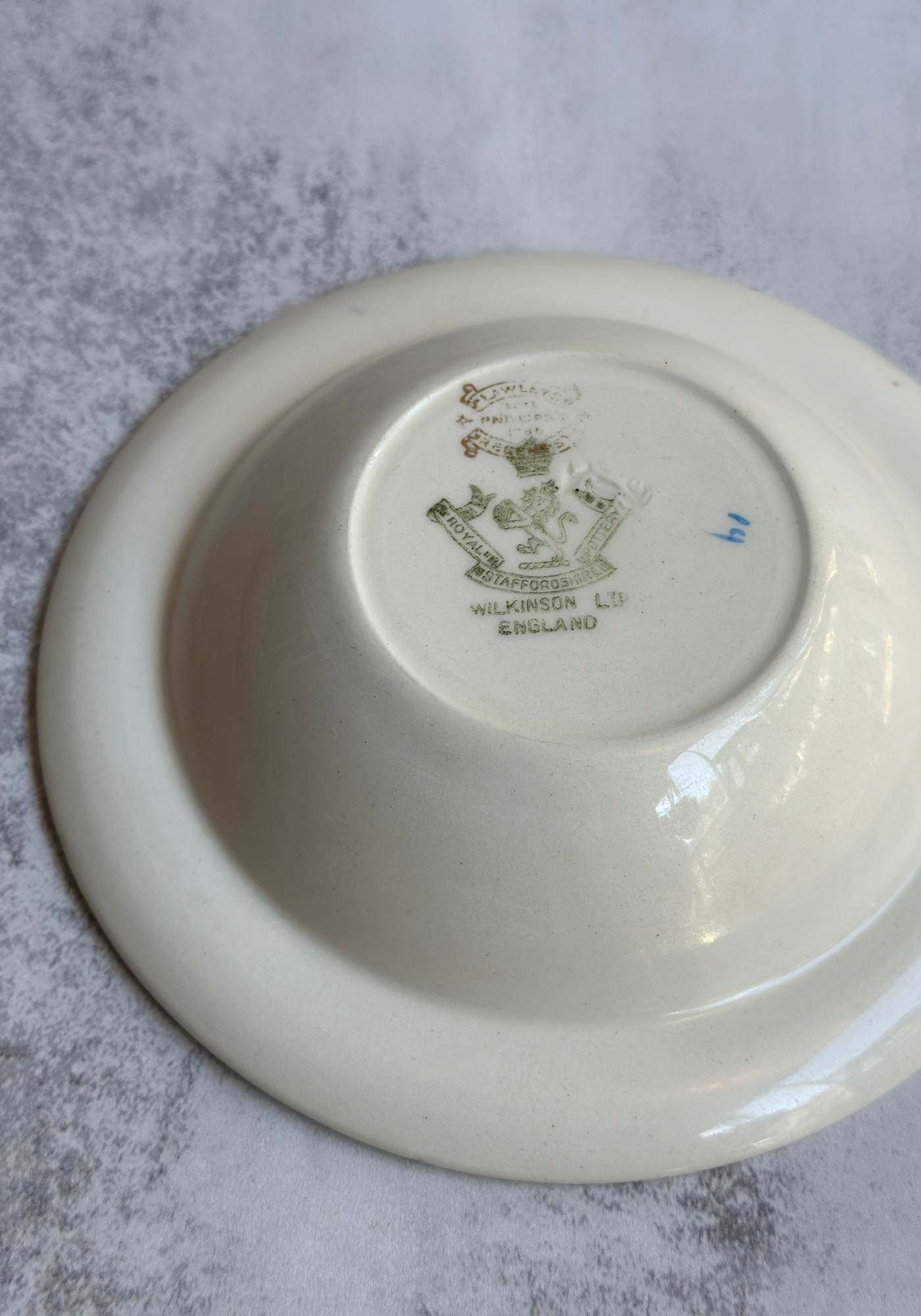 Set of Four Orange Poppy Floral Plates