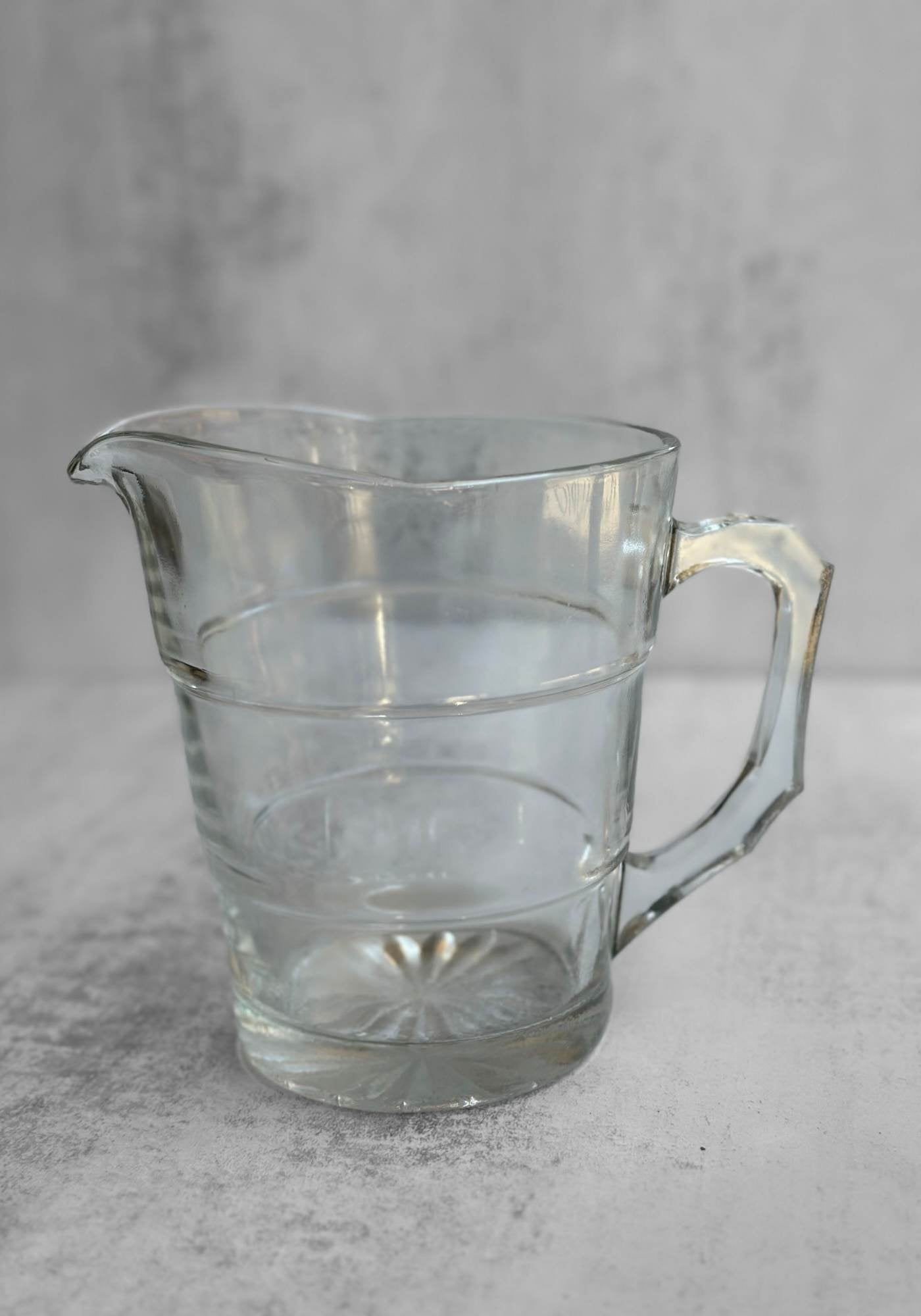 Chunky Clear Glass Jug