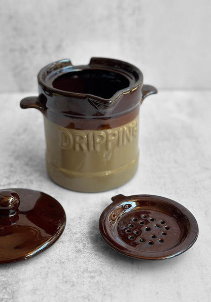 Vintage Ceramic Drippings Pot