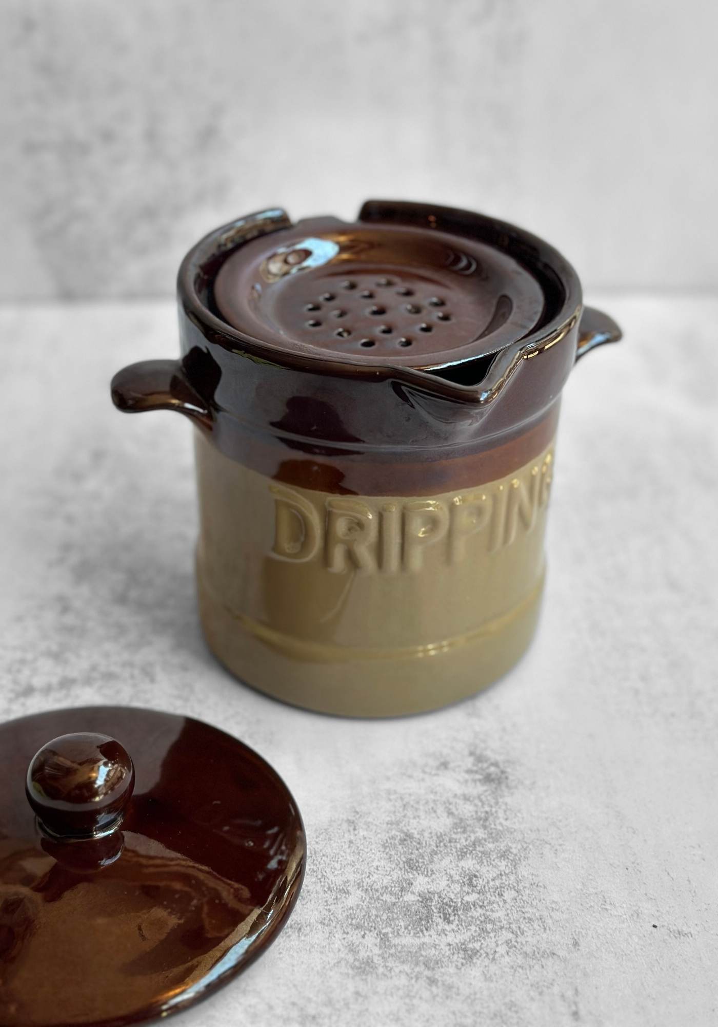 Vintage Ceramic Drippings Pot