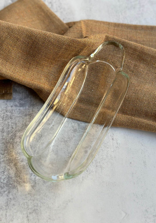 Vintage Set of Two Glass Banana Split Dishes
