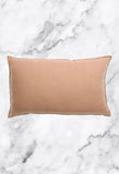 Pink linen rectangular cushion