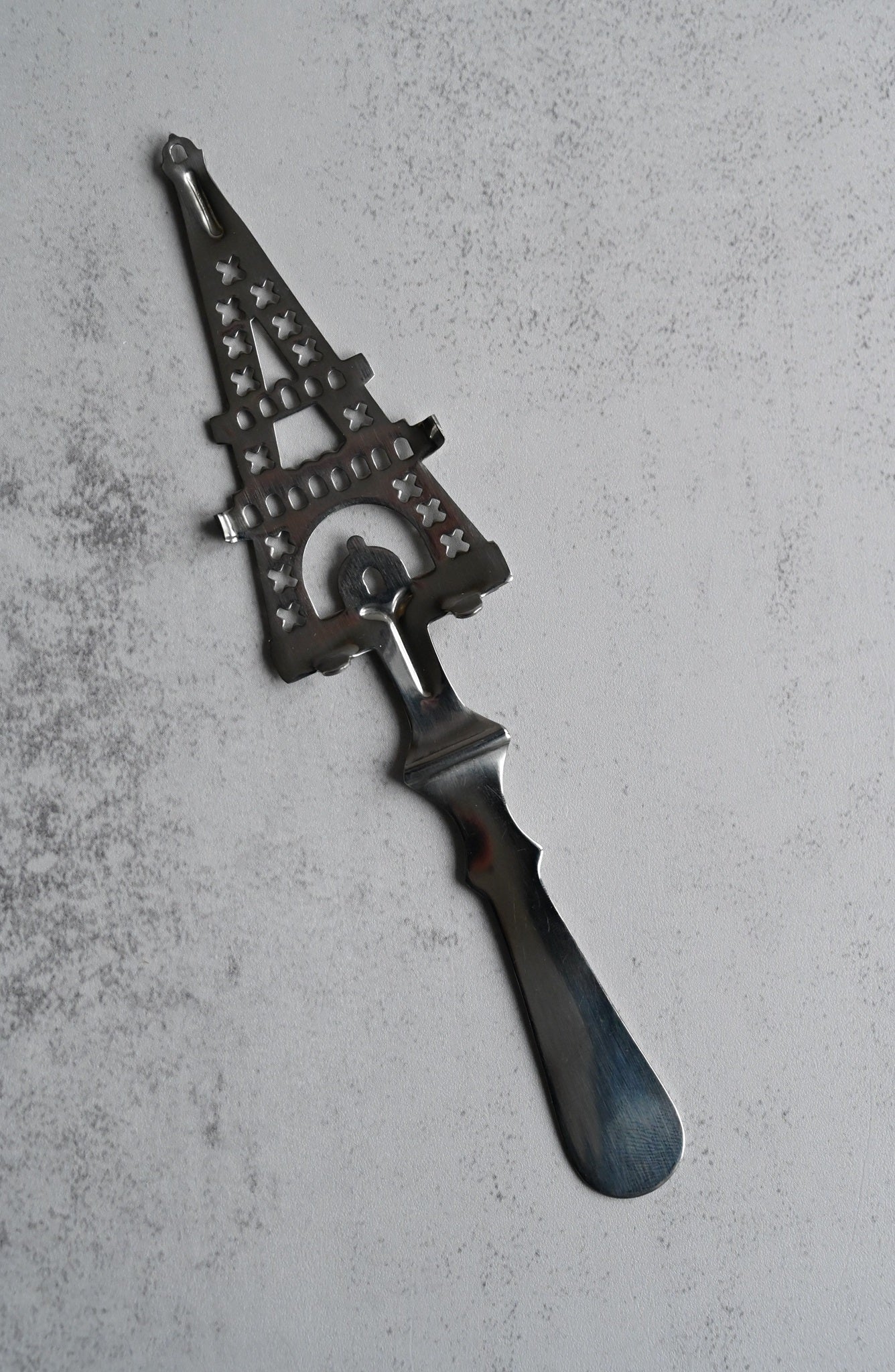 Absinthe Spoons with Eiffel silhouette in silver