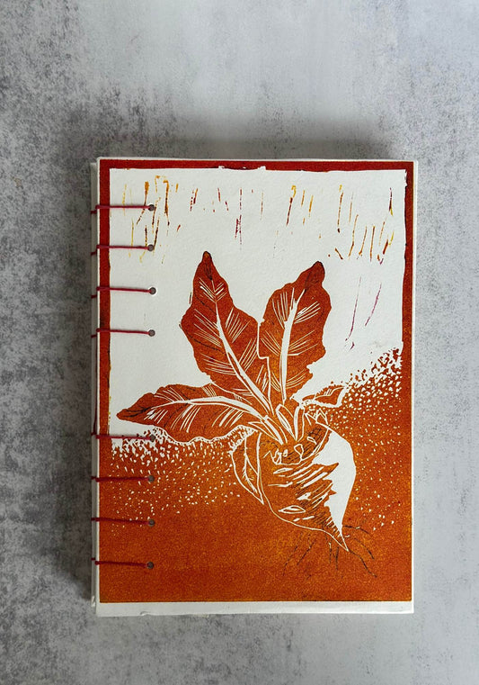 Handmade Orange Radish A5 Sketchbook