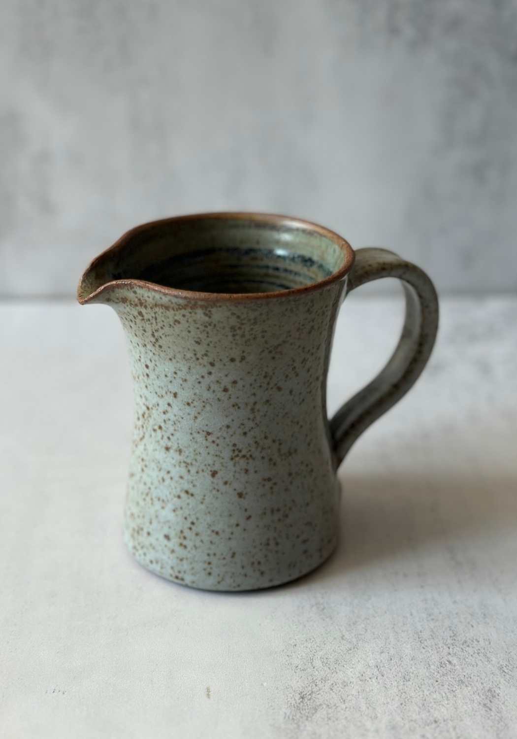Handmade Welsh Ceramic Rounded Milk Jug