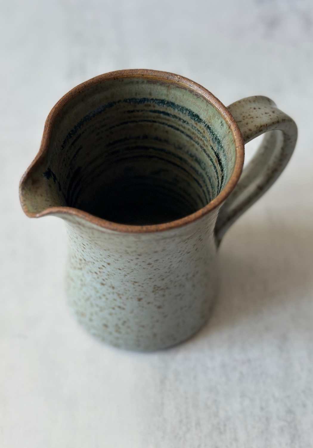 Handmade Welsh Ceramic Rounded Milk Jug
