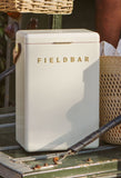 White Fieldbar Drinks Cooler in a summer garden setting – ideal for alfresco dining and garden parties