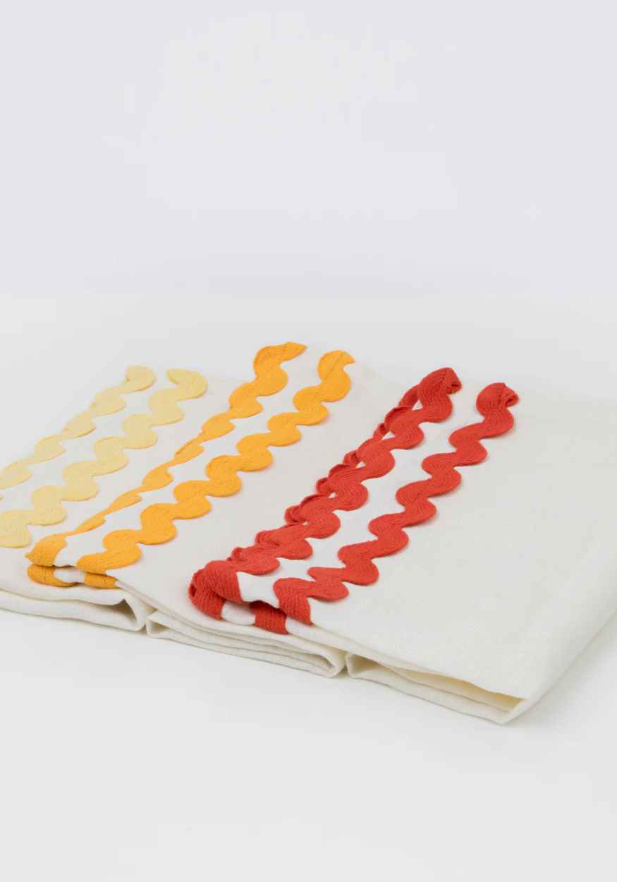 Ric Rac Edge Linen Napkins