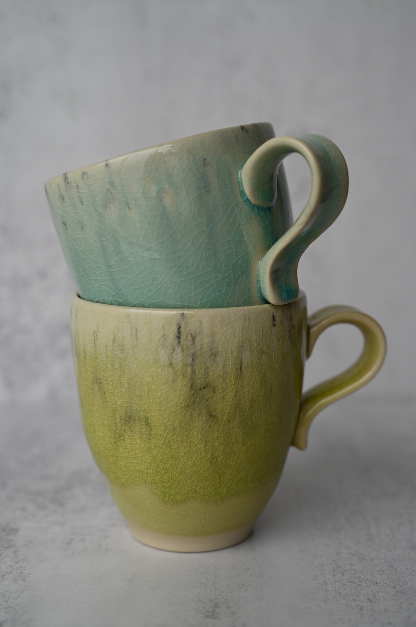 Blue Crackled Glaze Mug