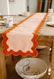 orange cotton table runners