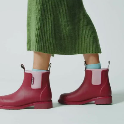 Merry People Bobbi Boots Beetroot & Pink