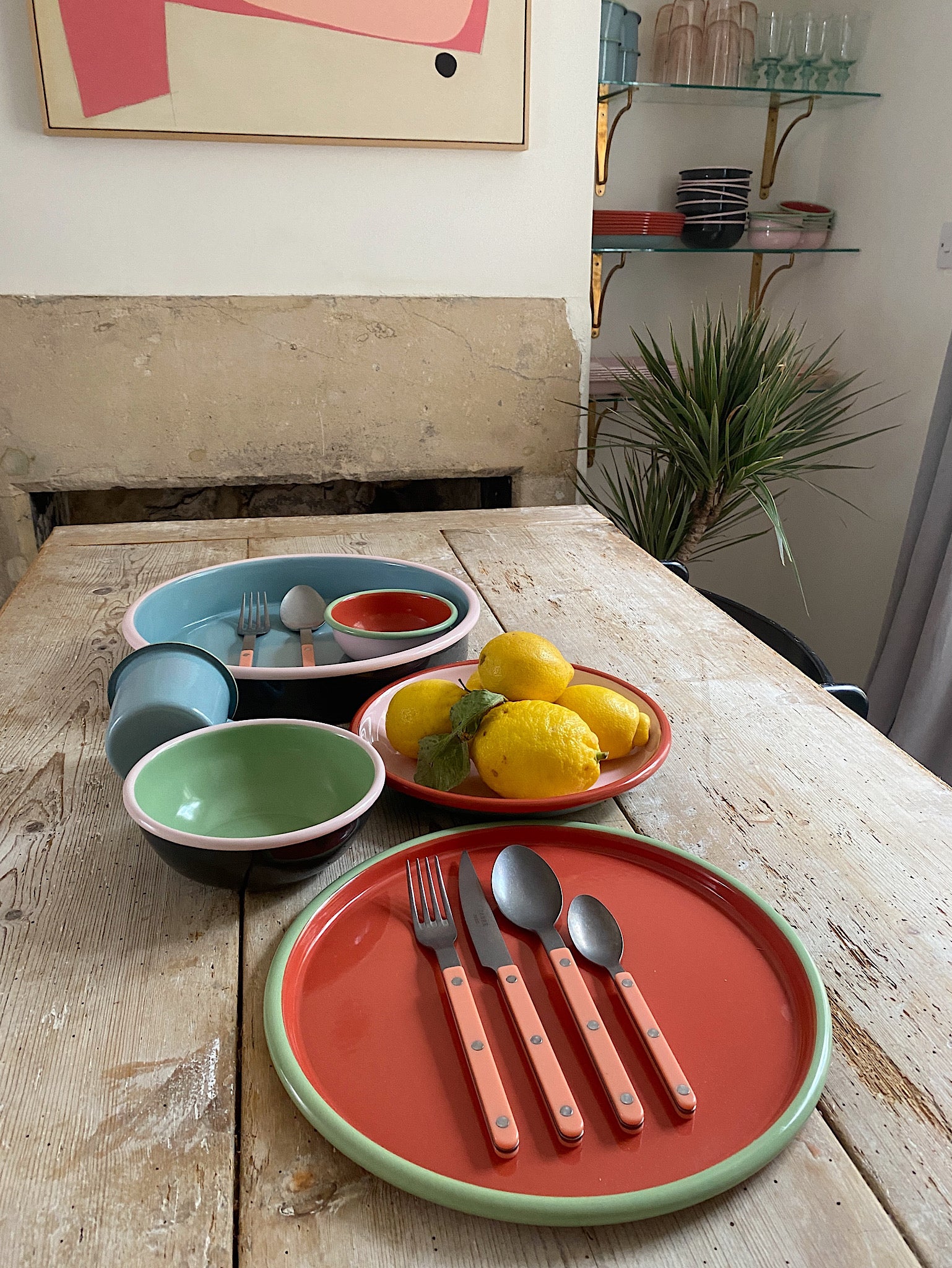 Colourful Enamel Crockery