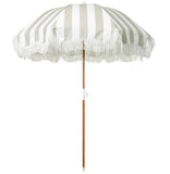 Holiday Beach Umbrella - Sage Stripe