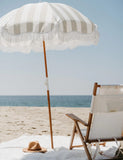 Holiday Beach Umbrella - Sage Stripe