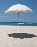 Premium Beach Umbrella - Sage Stripe
